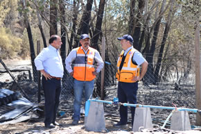 MOP activa plan para apoyar a 136 familias que quedaron sin agua potable rural por incendio en Portezuelo