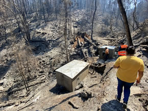 En Ñuble 236 familias están sin suministro de agua potable por afectación de incendios forestales