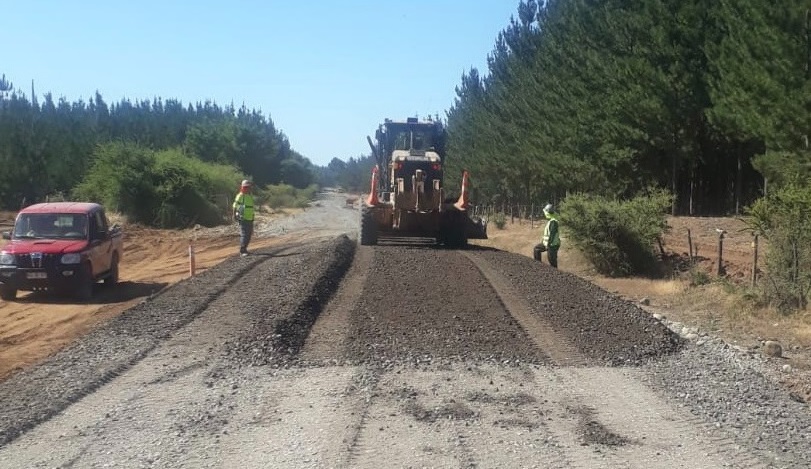MOP inició obras de asfaltado de 15 km de la ruta N-605 Chillán-San Ignacio