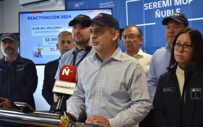 Seremi Paulo De la Fuente anuncia inversión directa del MOP por $168 mil millones y la generación de mil nuevos empleos este 2024 en Ñuble