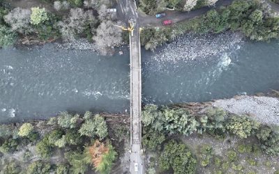 MOP Ñuble inició obras de instalación de puente mecano tras colapso del puente Zapallar